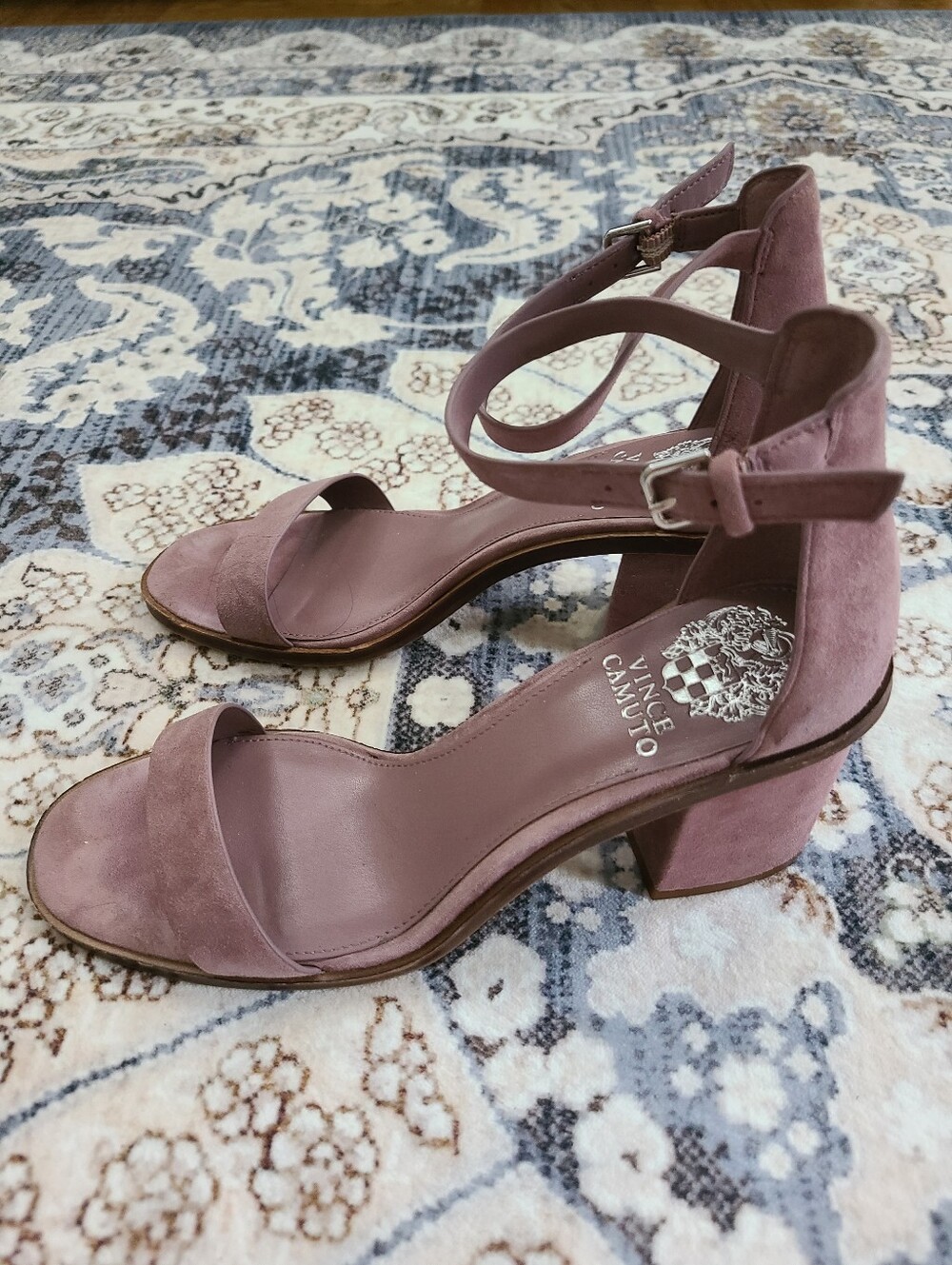 Vince Camuto Kreestey Ankle Strap Sandals Mauve Size 7.5 - Picture 6 of 9